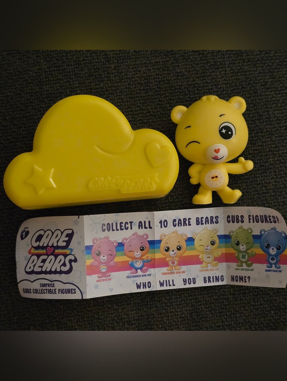 Care Bears Surprise Cubs Collectible Bear Figurine: Series 1: Funshine Bear